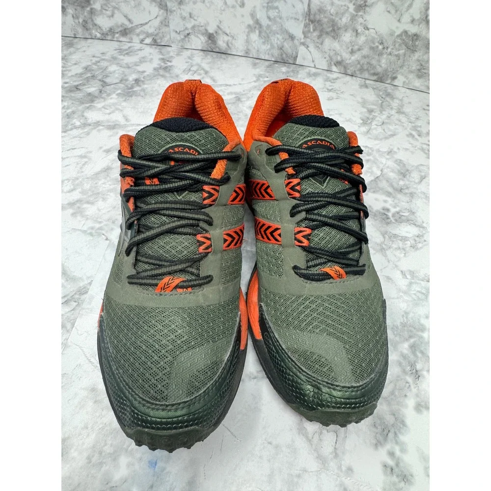 Brooks Cascadia 14 Mens‎ Trail Running Shoes Olive Green Orange gorpcore